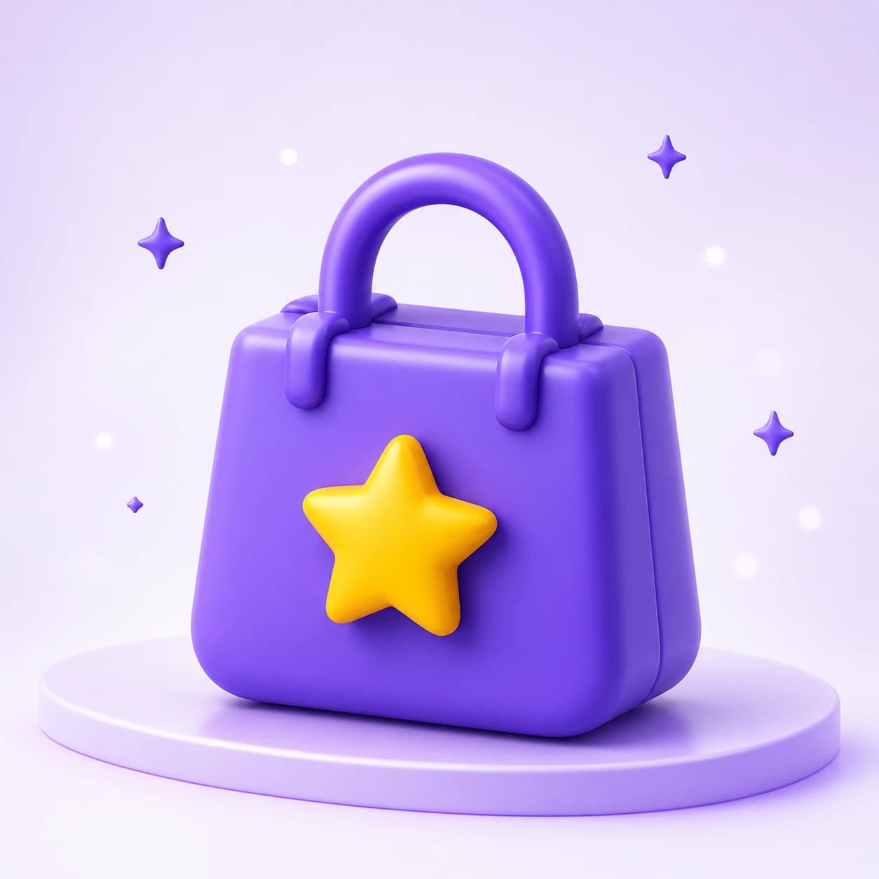 Фиолетовая сумка со звездой — символ Premium